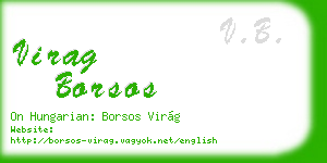 virag borsos business card